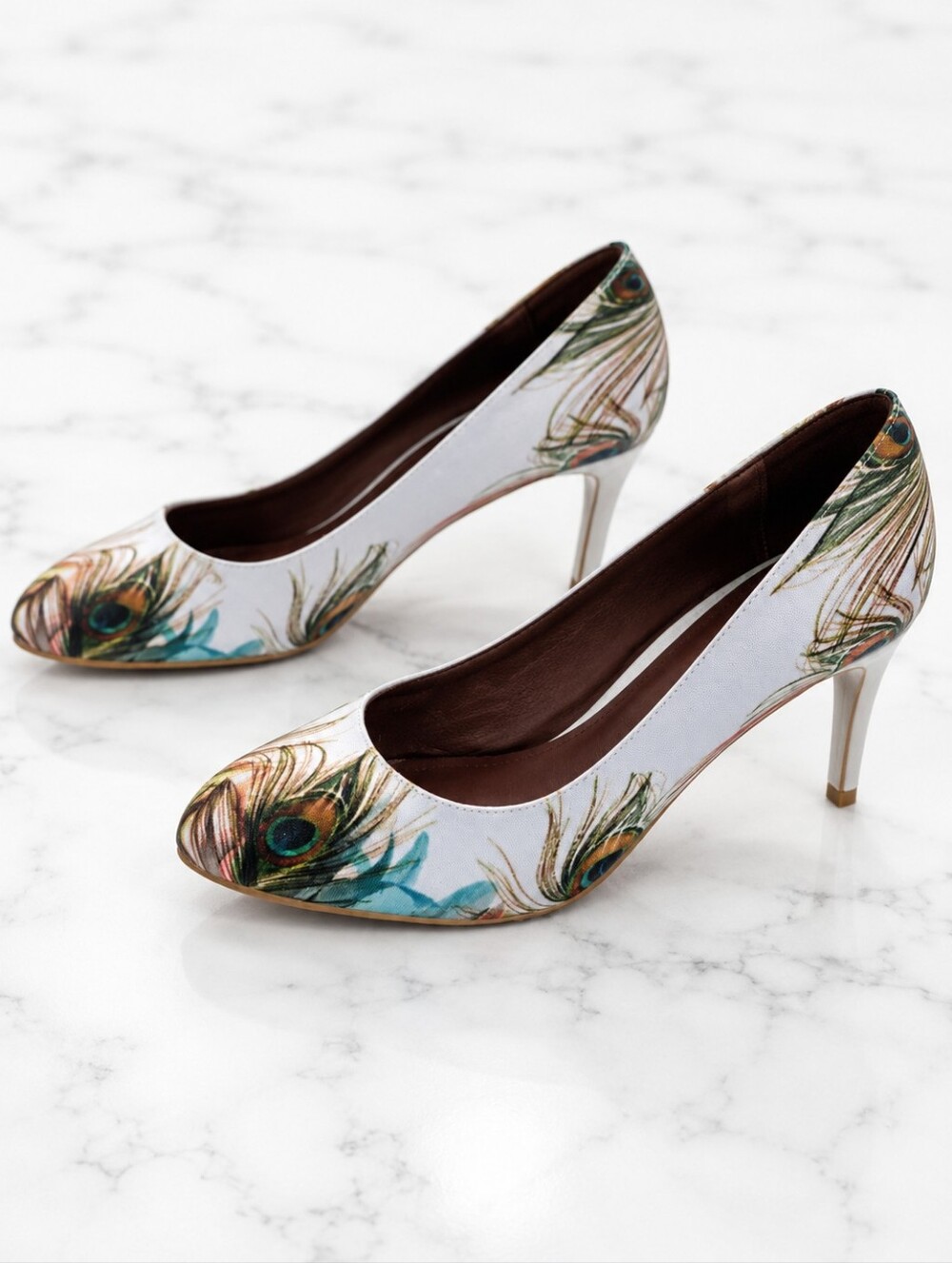 PEACOCK FEATHER Women's Mid Heel Pumps